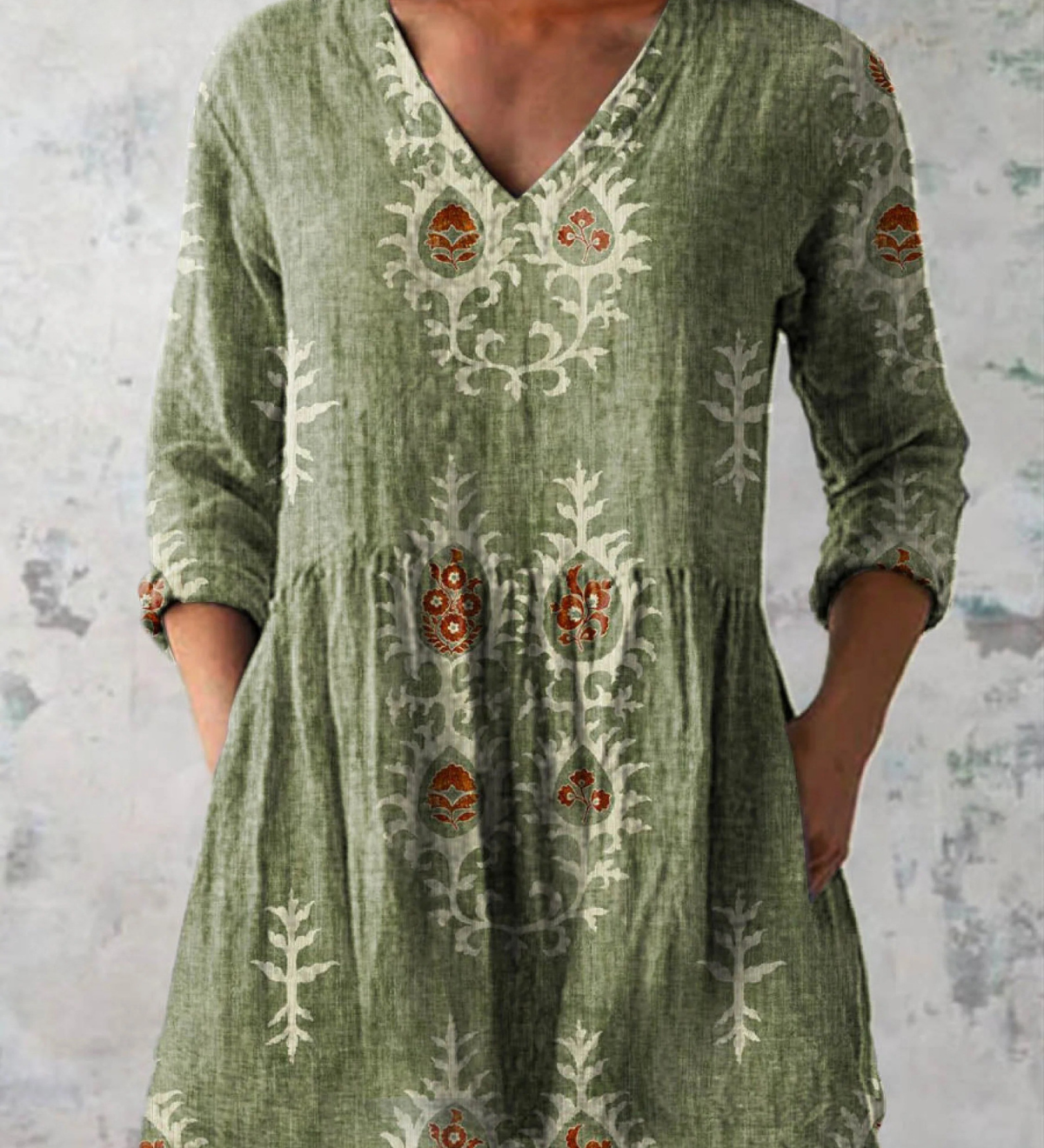Blair | Lang mønstret bluse
