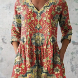 Wren | Lang mønstret bluse