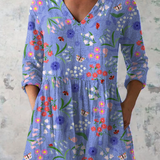 Amelie | Lang mønstret bluse