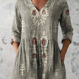Blair | Lang mønstret bluse