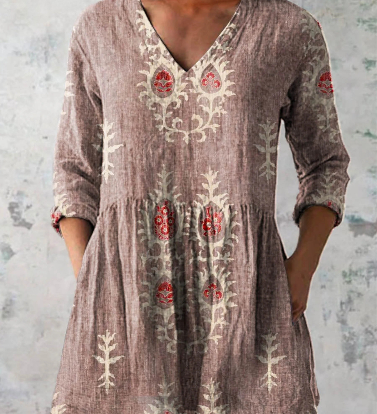 Blair | Lang mønstret bluse