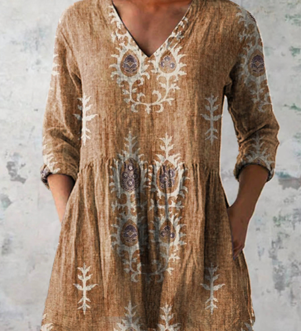 Blair | Lang mønstret bluse
