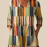 Avery | Lang mønstret bluse