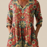 Wren | Lang mønstret bluse