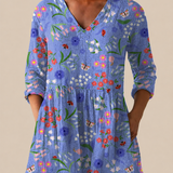 Amelie | Lang mønstret bluse