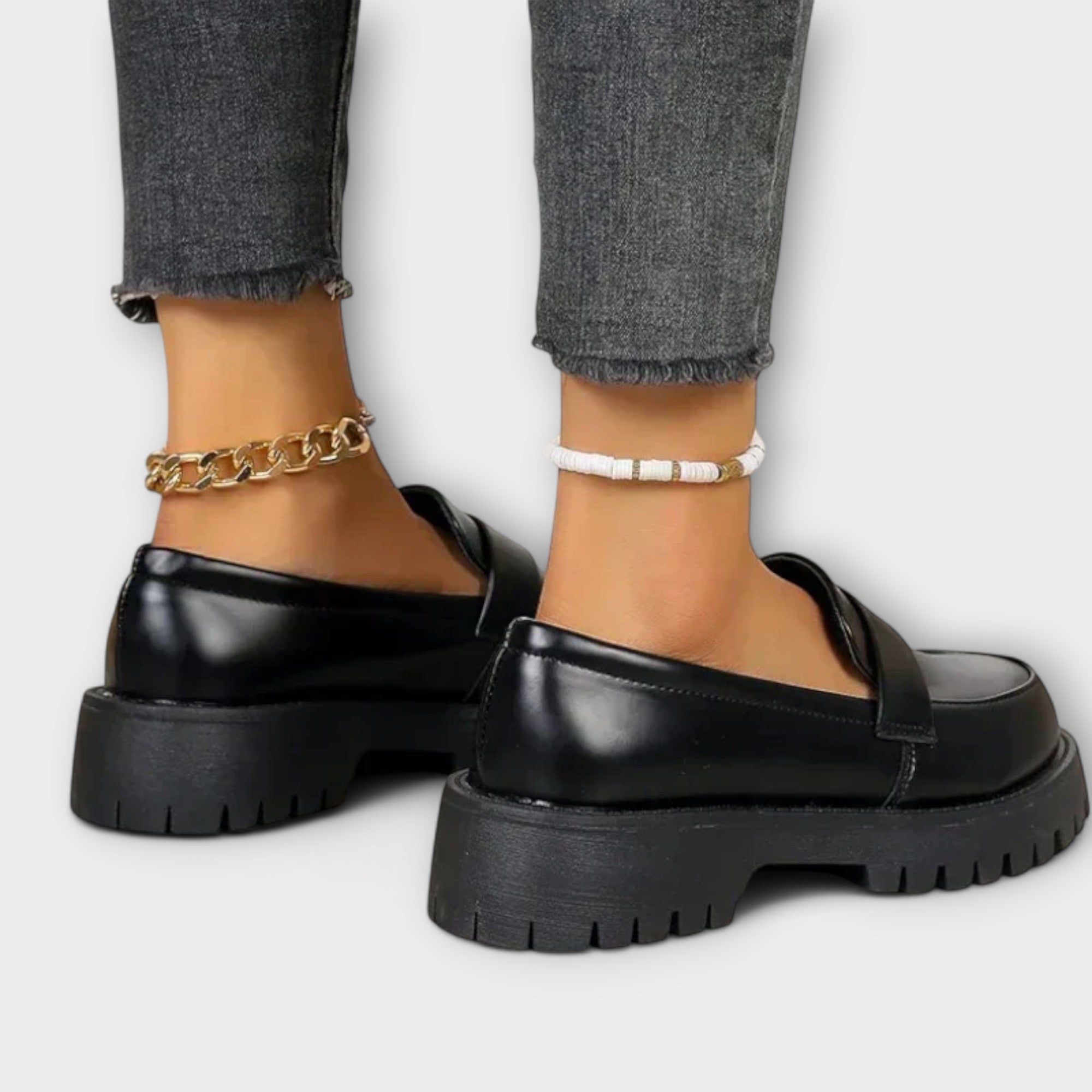 Rosa Ortopædiske Loafers, detalje