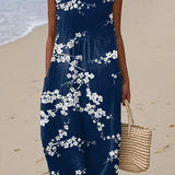 Tess – Elegant midikjole med blomsterprint
